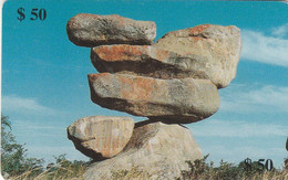 Zimbabwe, ZIM-16, $50, Suspended Rocks (08/2000), 2 Scans. - Zimbabwe