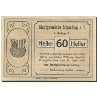 Billet, Autriche, Schärding, 60 Heller, Pont 1920-12-31, SPL Mehl:FS 951IIb - Autriche