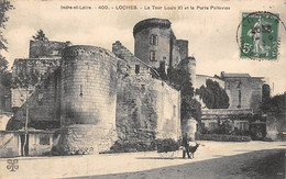 Loches         37         La Tour Louis XI, La Porte Poitevine. Attelage De Chèvre.   (scan) - Loches