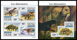NIGER 2021 - Dinosaurs. M/S + S/S Official Issue [NIG210305] - Prehistorics