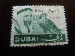 Dubai - Emirat Et Faucon - Val 1 Ris - Vert - Postage - Oblitéré - - Dubai
