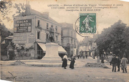 Loches         37       Statue D'Alfred De Vigny  Du Sculpteur Tourangeau  Sicard      (scan) - Loches