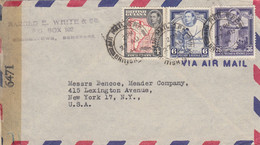 COVER. BRITISH GUIANA. 28 8 44. GEORGESTOWN TO NEW-YORK. CENSOR             / 2 - British Guiana (...-1966)