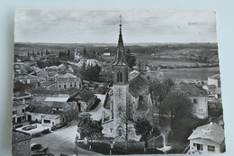 Carte Postale : 47 En Avion Au-dessus De LAROQUE TIMBAUT : L'Eglise, Timbre En 1963 - Laroque Timbault