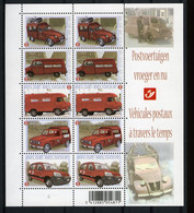 België F3923/27 - Oude En Nieuwe Auto's En Bestelwagens Van De Post - La Poste - Velletje Van 10  (2 X 5w) - 2009 - Panes