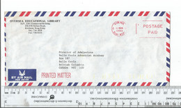 Hong Kong Kowloon To Bella Coola BC Canada Mar 12 1990 Meter Franking...........(Box 8) - Covers & Documents