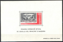 Andorra Fr., 1982, Exposition Officielle Des Timbre D'Andorre, Feuillet, 4,00 F, MNH** - Blocks & Kleinbögen