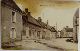 28 Aunay Sous Auneau (Eure Et Loir) La Place Cachet Stalag - Auneau