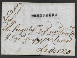 Italy - 1842 Entire Letter - Pontedera To Livorno - 1. ...-1850 Prephilately