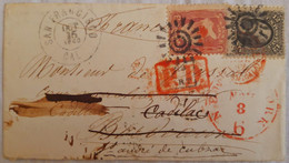USA NEW YORK 1862 REDIRECTED COVER Franked With 12C BLACK & 3C RED Nicely POSTMARKED Cover As Per Scan - Autres & Non Classés
