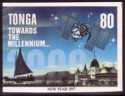 Tonga Cromalin Proof 1996 Year 2000 Milennium - Space Satellite - Canoe - 5 Exist, Read Description - Océanie