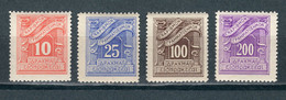 GREECE POSTAGE DUE (TAX) 1943 LITHOGRAPHIC ISSUE (Vl. D101/D104) MNH - Nuevos