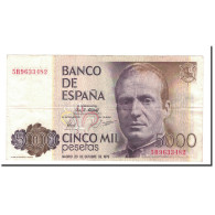 Billet, Espagne, 5000 Pesetas, 1979, 1979-10-23, KM:160, TTB - [ 4] 1975-…: Juan Carlos I.