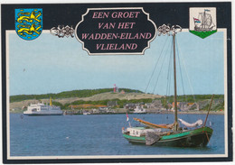 Een Groet Van Het Wadden-eiland Vlieland - (Nederland/Holland) - VLD 15 - Skutsje, Veerboot - Vlieland