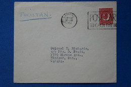 AA4 PAKISTAN  BELLE LETTRE  1951 LAHORE POUR WINDSOR CANADA + AFFRANCH. INTERESSANT - Pakistan