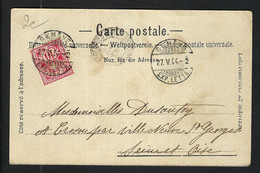 SUISSE 1904: CP Ill. De Genève Pour La France Affr. De 10c - Covers & Documents