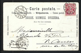 SUISSE 1904: CP Ill. De Promontogno Pour La France Affr. De 10c - Cartas