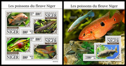 NIGER 2021 - Fish Of Niger River. M/S + S/S Official Issue [NIG210313] - Niger (1960-...)