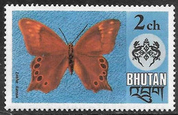 Butan - Mariposas - Año1975 - Catalogo Yvert Nº 0448 - Usado - - Bhoutan