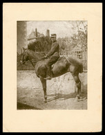Photo Albuminée - Vétérinaire PORCHEREL Sur Son Cheval - 1887 - Antiche (ante 1900)