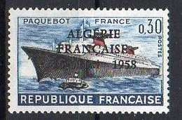 N° 1325 (Paquebot France) Neuf ** Avec Surcharge 'Algérie Française / 13 Mai 1958' - Curiosities: 1960-69 Mint/hinged