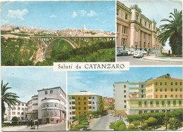AA1057 Saluti Da Catanzaro - Panorama Vedute Multipla - Auto Cars Voitures / Viaggiata 1963 - Catanzaro