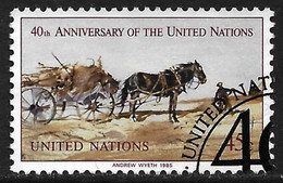 Naciones Unidas - New York - Xl Aniversario O.N.U. - Año1985 - Catalogo Yvert N.º 0439 - Usado - - Used Stamps