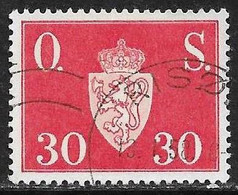 Noruega - Sellos De Servicios - Año1952 - Catalogo Yvert N.º 0063 - Usado - Servicios - Oblitérés