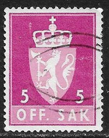 Noruega - Sellos De Servicios - Año1955 - Catalogo Yvert N.º 0067 - Usado - Servicios - Oblitérés