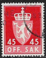 Noruega - Sellos De Servicios - Año1955 - Catalogo Yvert N.º 0077 - Usado - Servicios - Oblitérés