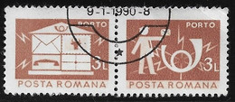 Rumania - Emisión En Parejas - Año1974 - Catalogo Yvert N.º 0143 - Usado - Taxas - Port Dû (Taxe)