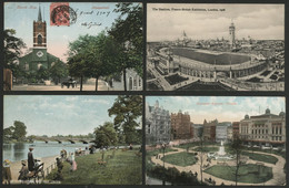 LONDON 1900's 4 CP "The Stadium, Serpentine Bridge", Leicester Square, Church Row Hampstead" Cartes Ayant Voyagées. - Andere & Zonder Classificatie