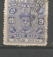 Cochin - 1946 Ravi Varma 9p Used   Sc 85  SG 105 - Cochin