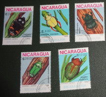 Nicaragua - 1988 - Gebruikt  - Cancelled - Kevers - 5 Zegels - Nicaragua