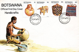 BOTSWANA.  N°382-5 De 1979 Sur Enveloppe 1er Jour. Artisanat/Poterie. - Botswana (1966-...)