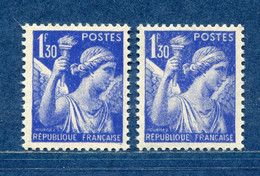 ⭐ France - Variété - YT N° 434 - Couleurs - Pétouilles - Neuf Sans Charnière - 1939 ⭐ - Unused Stamps