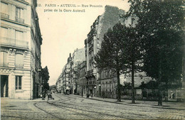 Paris * 16ème * Quartier Auteuil * La Rue Ponssin , Prise De La Gare - Arrondissement: 16