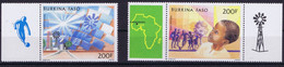 Burkina Faso 1985 Philexafrique 3, 2 Stamps And  Label - Burkina Faso (1984-...)