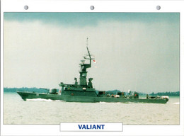 (25 X 19 Cm) (10-9-2021) - U - Photo And Info Sheet On Warship - Singapore Navy - Valiant - Bateaux