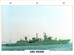 (25 X 19 Cm) (10-9-2021) - U - Photo And Info Sheet On Warship - UAE United Arab Emirates Navy - Abu Dhabi - Boats