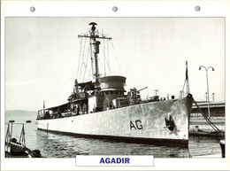 (25 X 19 Cm) (10-9-2021) - U - Photo And Info Sheet On Warship -  Morocco Navy - Agadir - Boats