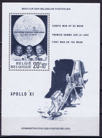 Belgium Space 1969  Apollo 11 Souvenir Sheet. - Otros & Sin Clasificación