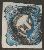 Portugal 1855 Sc 6a Mi 6 II Yt 6a Used Pinhole - Usati