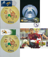 Portugal 2002 / 2004  4 Maximum Card Sport Soccer Stadium Player Euro - Cartes-maximum (CM)