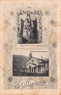 012912 "SALUTI DAL BODEN (ORNAVASSO - VCO) - MADONNA DEI MIRACOLI" EFFIGE, VEDUTA. CART SPED 1934 - Kirchen Und Klöster
