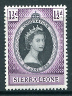 Sierra Leone 1953 QEII Coronation HM (SG 209) - Sierra Leone (...-1960)