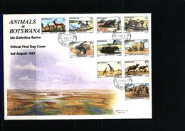 Botswana 1987 Animals Definitive Set FDC - Botswana (1966-...)