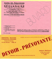 3 Buvards Assurances. Devoir-Prévoyance, Séquanaise, La Mondiale, Lille. - Banque & Assurance