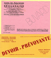 3 Buvards Assurances. Devoir-Prévoyance, Séquanaise, La Mondiale, Lille. - Bank En Verzekering