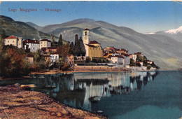 012921 "SVIZZERA - BRISSAGO - LAGO MAGGIORE" PANORAMA. CART  SPED 1928 - Brissago